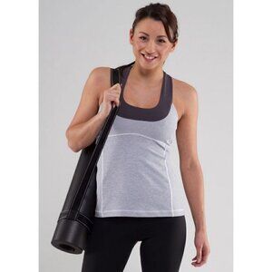 Lululemon Scoop Neck Luon Wee Stripe Coal Athletic Tank Top 8